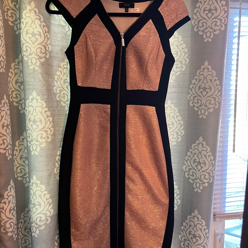 Jax Women's Black and Gold Dress